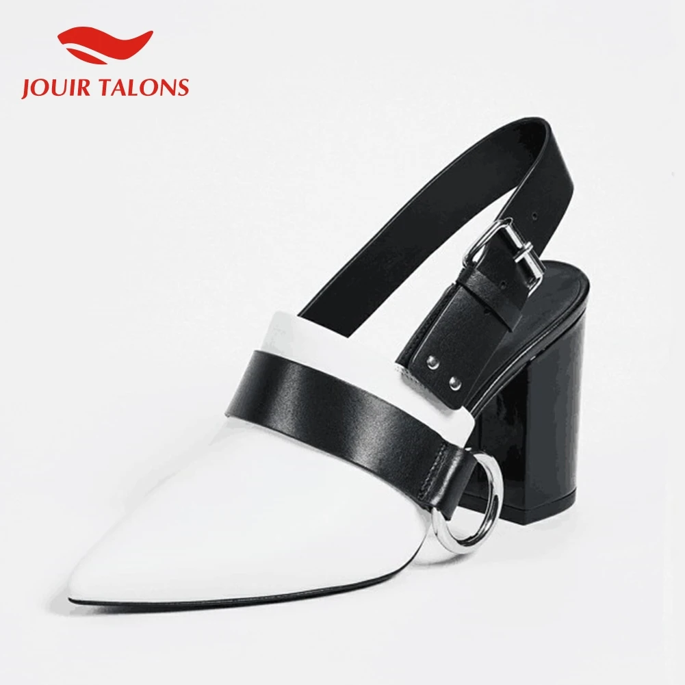 

JOUIR TALONS brand big size 30-43 genuine leather sandals women shoes woman summer pointed toe high heels party pumps
