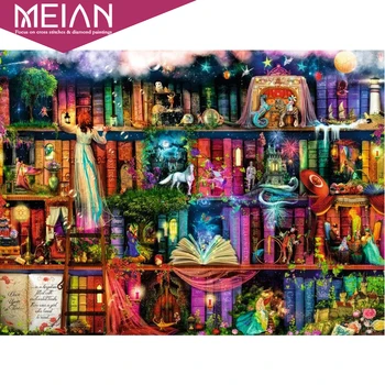 

Animal 'Fairy library" Diamond Embroidery 5D DIY Diamond Painting Christmas Cross Stitch Full Rhinestone Mosaic Year Decoration