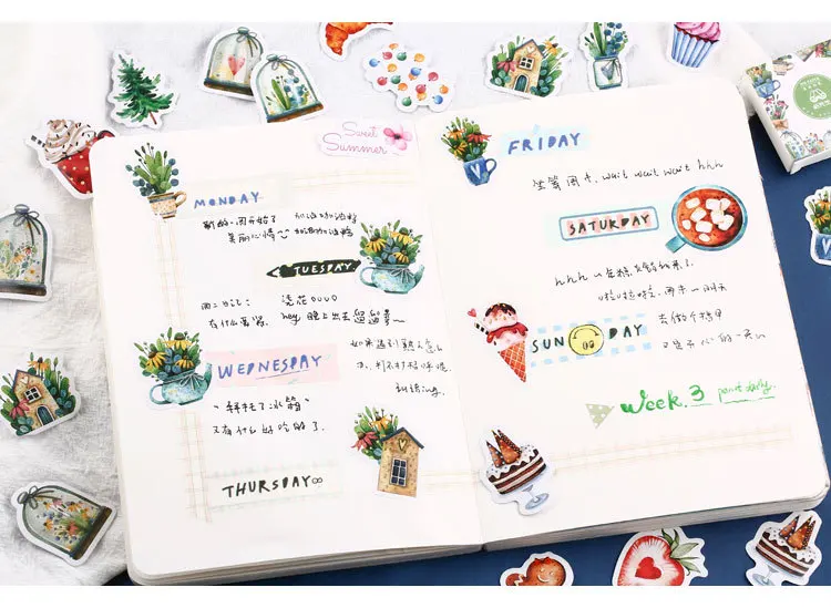 40 шт. милые наклейки с Фламинго Kawaii КИТ наклейка s Bullet Journal игрушки наклейка для детей DIY Скрапбукинг дневник принадлежности для альбома