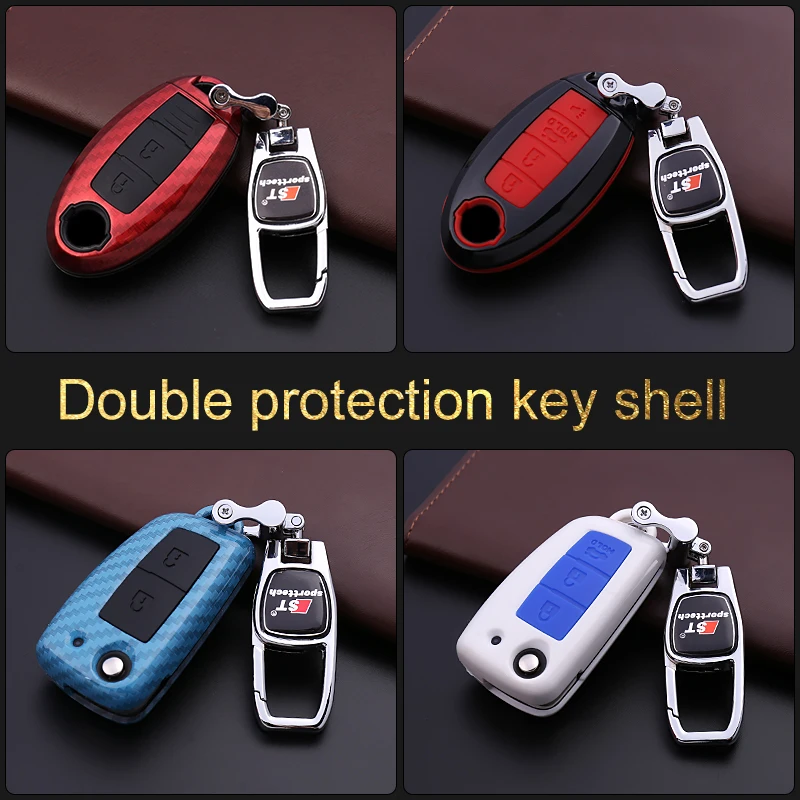 

Car Styling Keychain For Nissan GENISS/SYLPHY/TIIDA/LIVINA/Bulebird/MAXIMA/PATROL Key Ring Key Case Cover HolderCar Accessories3