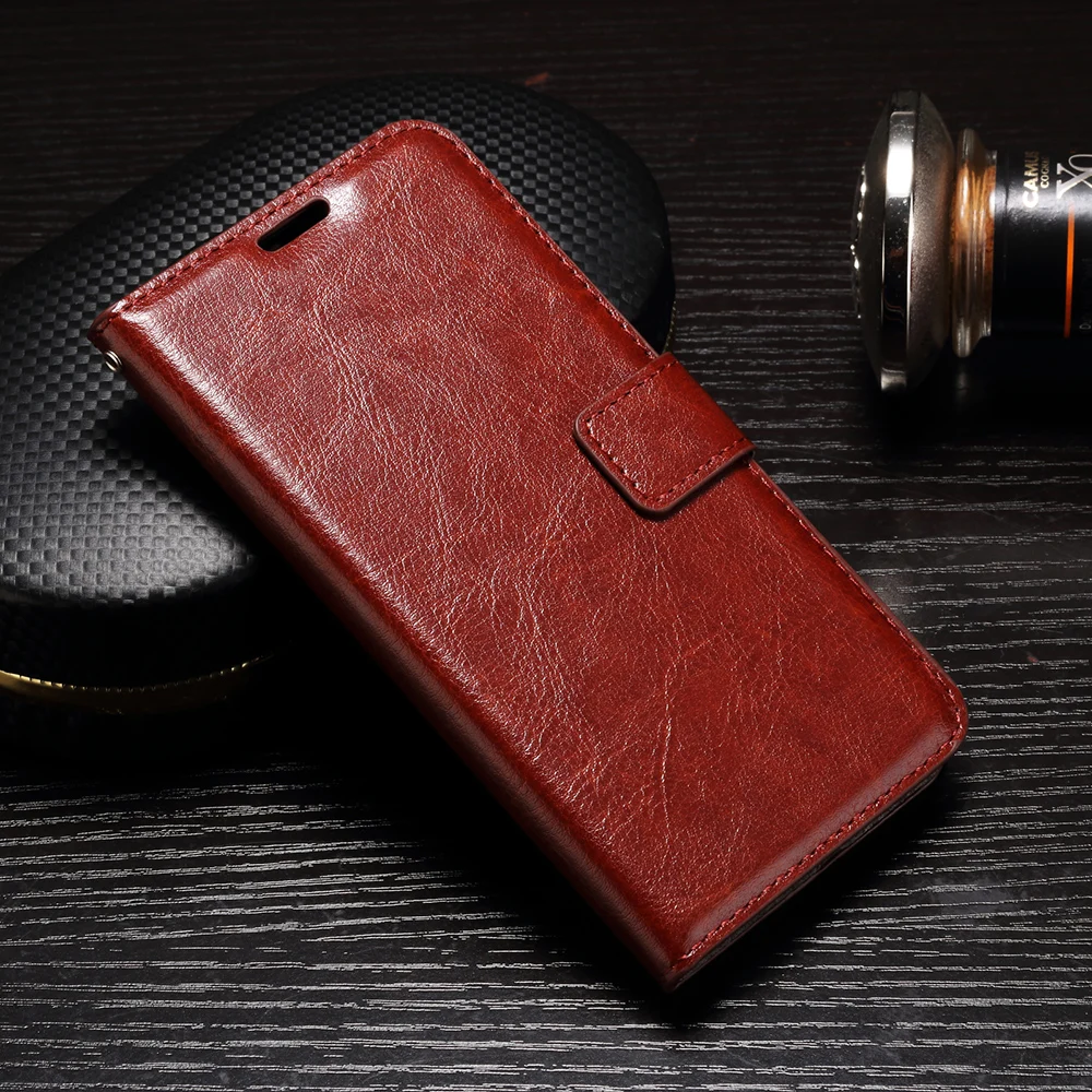 Кожаный чехол книжка Crazy Horse в стиле ретро для Samsung galaxy X Cover 4 G390F подставка карт Galaxy