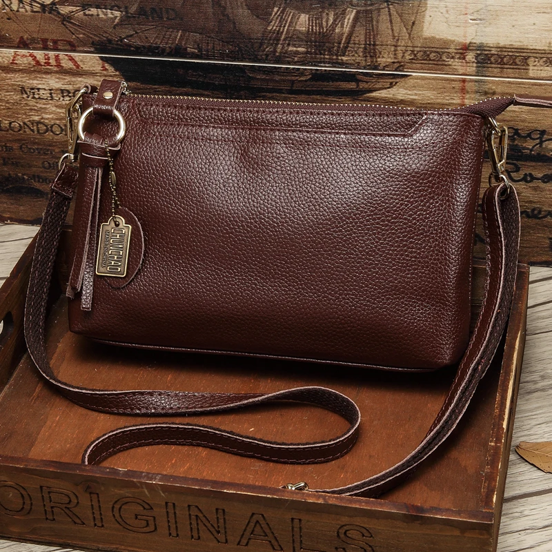 

Factory Outlet Leather Messenger Bag 2019 New Fashion Bag Casual Small Party Bag