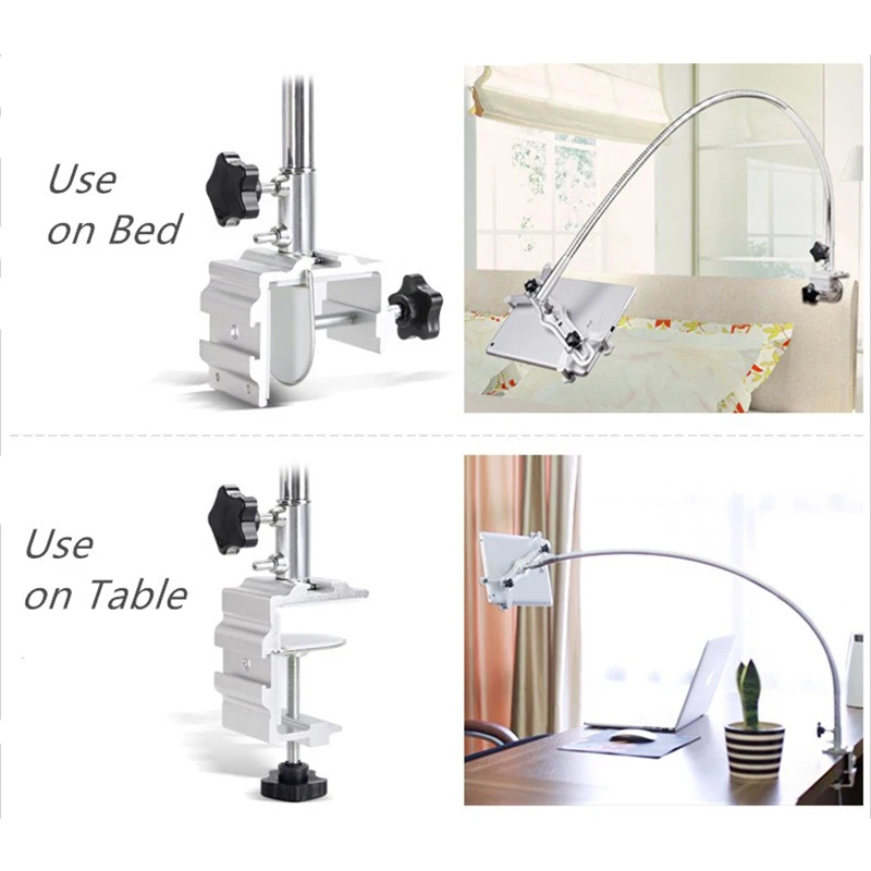 Multifunction 360 Degree Flexible Scalable Arm Tablet Phone Car Stand for Iphone Ipad Lounger Bed D