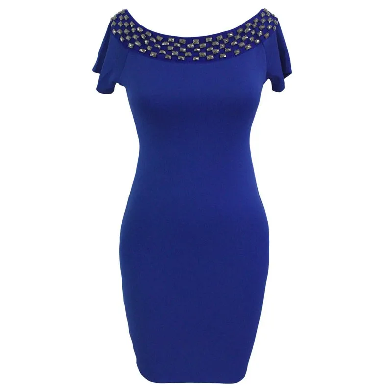 Studded-Off-Shoulder-Blue-Short-Sleeve-Bodycon-Dress-LC61188-5-2