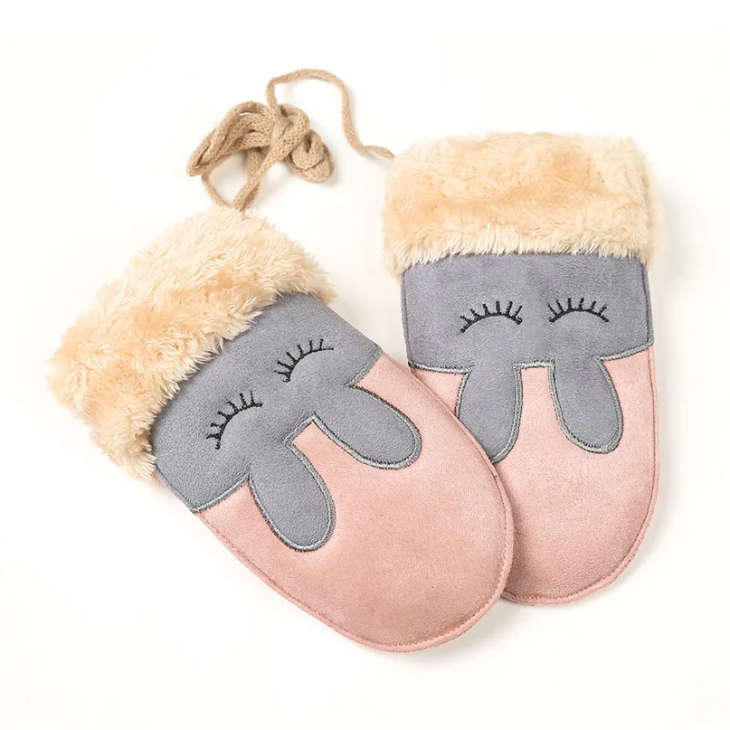 Children's Gloves Kids Winter Cartoon Warm Ski Gloves Plus Velvet Thickening Mittens Child outdoor gloves Christmas gifts #2n07 (15)