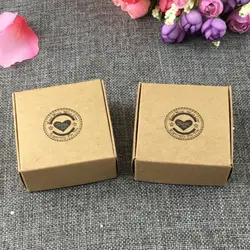 50pcs6. 5x6,5x3 см романтическая коробка конфет сердце для свадебного украшения старинный крафт Свадебные сувениры для спасибо Подарочная