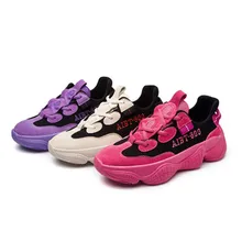 Женские новые Повседневное спортивная обувь кроссовки для бега на улице кожаная женская обувь с кружевом Мода женские туфли из дышащего материала SS09