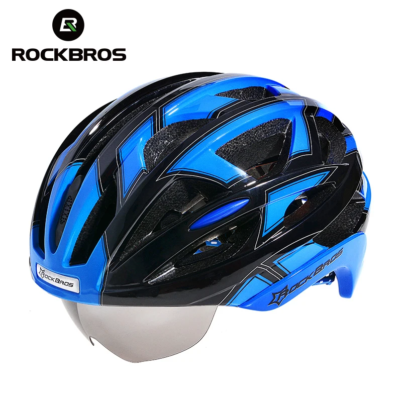 

ROCKBROS Cycling Helmets EPS+PC Material Ultralight MTB Mountain Road Bike Bicycle Helmet 32 Air Vents With 3 Lenses 56-62 cm