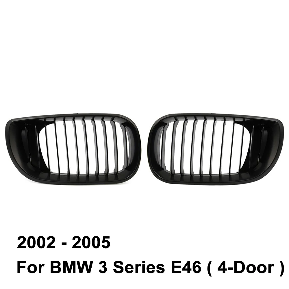 Rejilla de riñón doble para BMW, accesorio para modelos Serie 3 E46