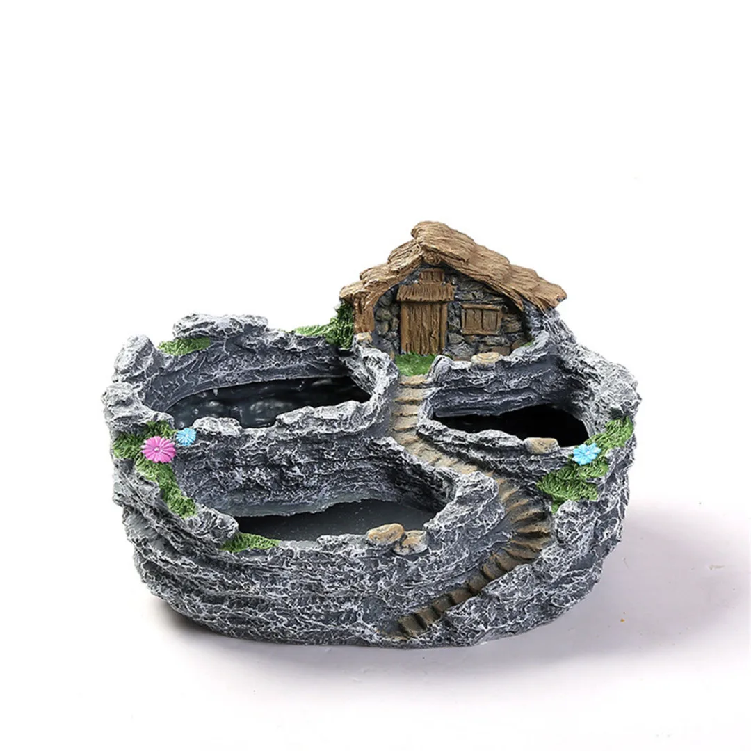 1 X Resin Garden Flower Planter Herb Cactus Succulent Plant Pot Box Home Decor