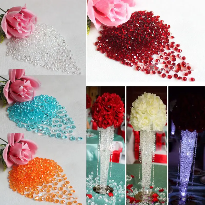

1000Pcs/lot 4.5mm Clear Acrylic Beads Vase Filler Wedding Party Decor DIY Resin Stripe Beads jewelry