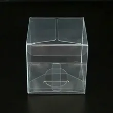 50 шт./партия прозрачная коробка 9x9x9 см пластиковые дисплеи прозрачный ПВХ подарок упаковка коробки Водонепроницаемая коробка конфет принимаем логотип на заказ