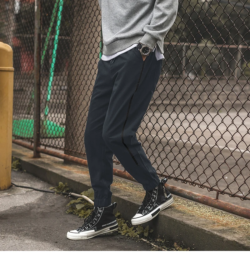 2019 модный тренд, новый свободный вариант мужских повседневных штанов Nine Point, брюки для ног, маленькая манжета для ног, шаровары