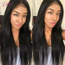 7A Italian Yaki Straight Lace Wig Full Lace Human Hair Wigs With Baby Hair Brazilian Virgin Hair Lace Front Wigs For Black Women