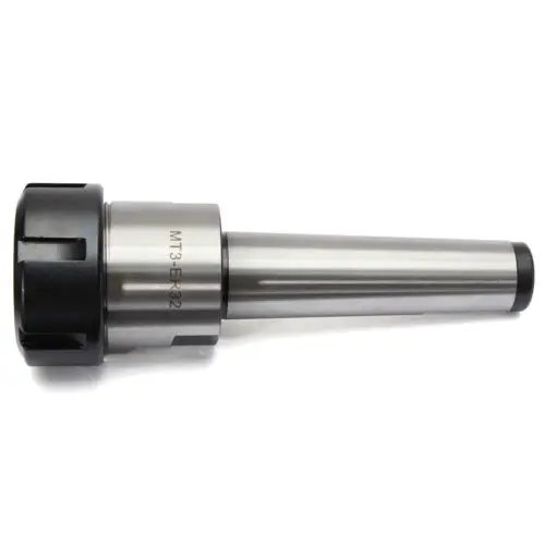 New ER32 MT3 M12 Taper Collet Chuck Holder CNC Milling Lathe Straight Tool Silver+Black