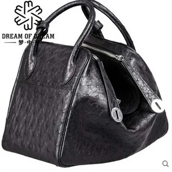 

mengzhongmeng new ostrich leather women handbag real ostrich leather women handbag single shoulder women bag