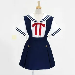 

Free Shipping CLANNAD Okazaki Tomoya Dark Blue School Uniform Sailor Suit Cosplay Costume