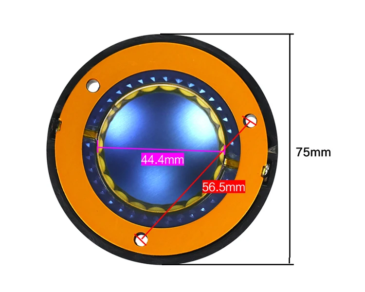44,4 мм твитер звуковая катушка синий титановый мембранный привод 8 Ом 44,4 мм ВЧ импортный чистый алюминиевый плоский провод 1 шт