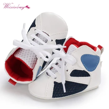 

Newborn baby boys girls moccasins shoes High-top soft sole infant baby sneakers first walker boot Basketball shoes for 0-18M