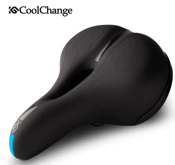 Велосипедное седло CoolChange спортивное мягкое водонепроницаемое для велоспорта из