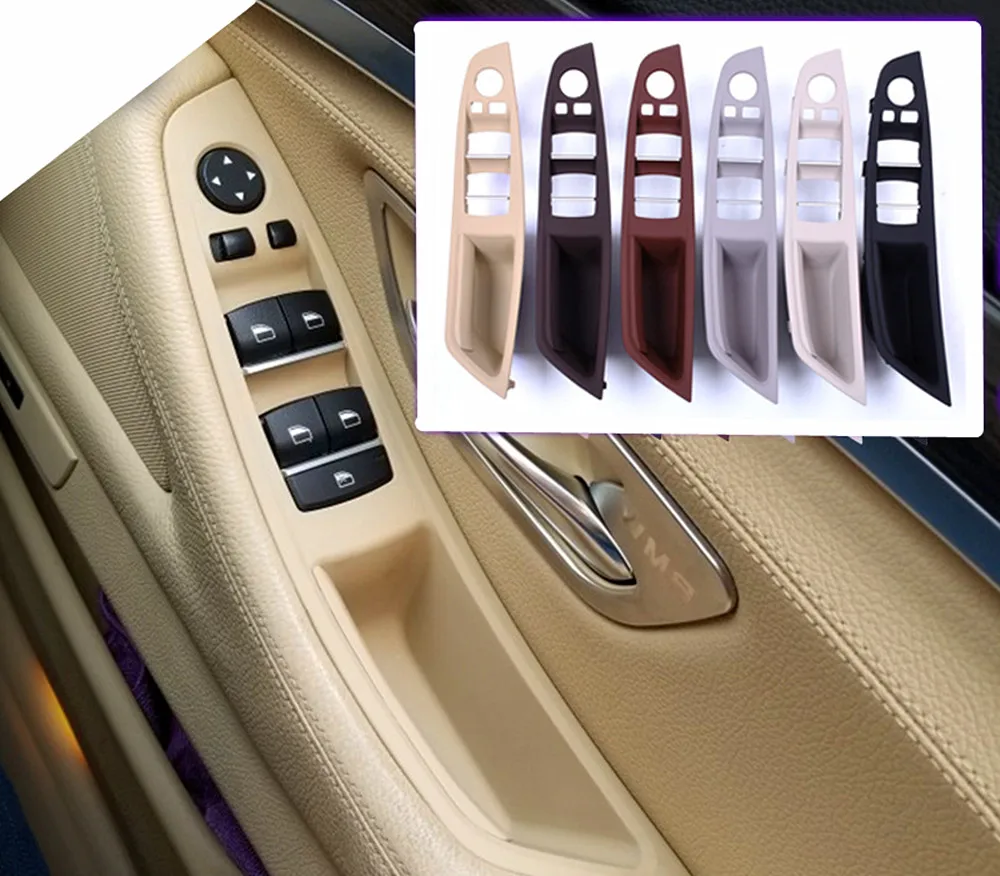 

1/4 pcs Left Hand Drive LHD For BMW 5 series F10 F11 F18 520i Car Interior Inner Door Handle Panel Pull Trim Cover Storage B