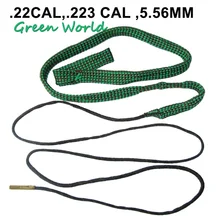 Zielony świat 1 sztuk/partia. 22cal,. 223 cal, 5.56mm Boresnake lina do czyszczenia szczotka, pistolet czysty pędzel do karabin i wiatrówki