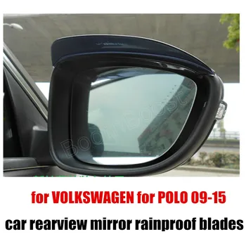 

2pcs for VOLKSWAGEN for POLO 09-15 car rearview mirror rain eyebrow cover back mirror rain shade blades car accessories