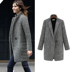 ZYFPGS 2018 Top Winter Coat Women Gray Thick Fashion Design New Arrival Warm Wool Fabric Woolen Coat Classic Long Plus Z0923 ZYFPGS 2018 Top Winter Coat Women Gray Thick Fashion Design New Arrival Warm Wool Fabric Woolen Coat Classic Long Plus Z0923