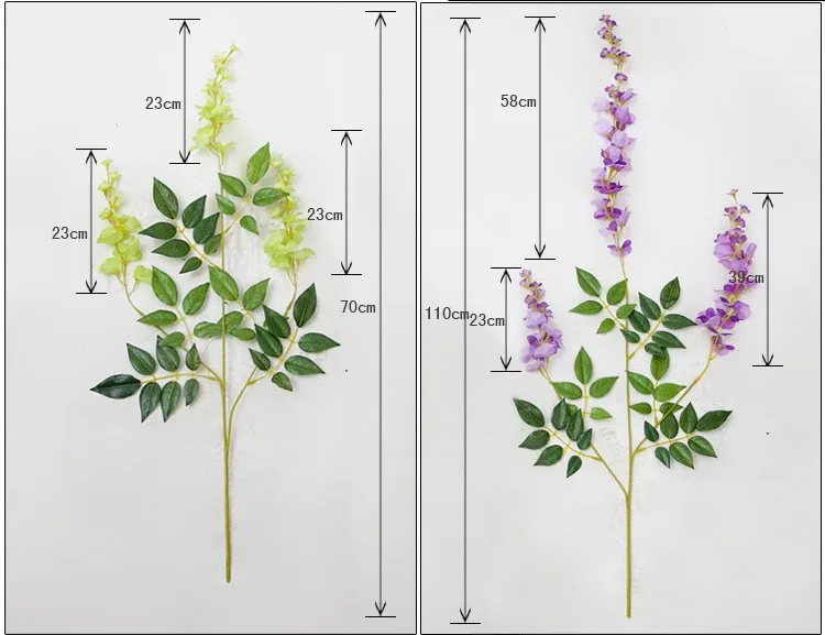 110cm wisteria artificial flowers wedding party festival decor flowers Garden Hanging Plant Vine 12pcslot (20)