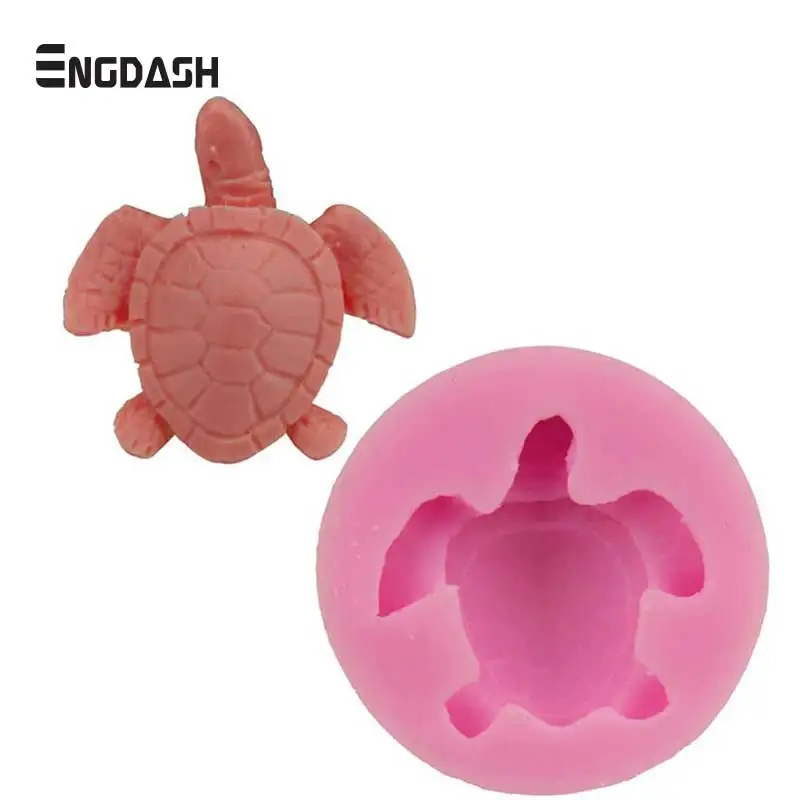 

ENGDASH 1pc Sea Turtle Shape 3D Silicone Mold Biscuit Cookies Tools Baking Mold Chocolate Mould Cake Decor DIY Kitchen Tool