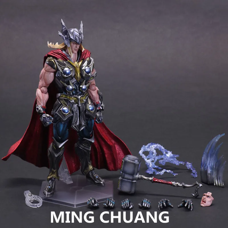 

Avengers infinity war Play Arts Thor Odinson Captain America's teammates PVC Action Figure Collectible Model Toy about 27CM Q70