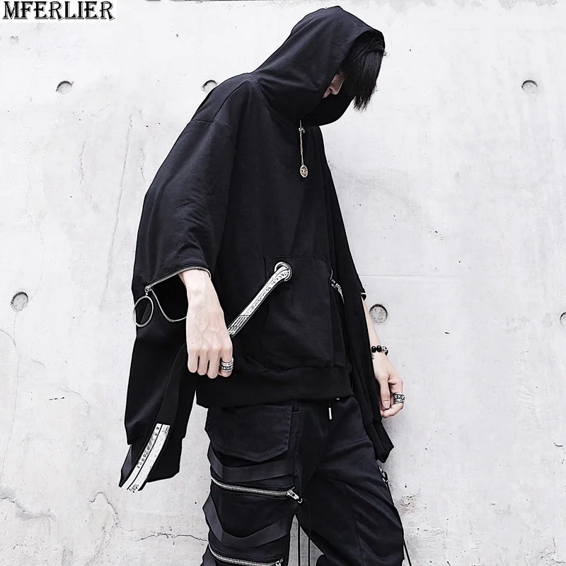 

MFERLIER men sweatshirt Hip-hop japanese style High Street dance autumn hooded hoodie Hipster fashion Sweatshirts personali 2018