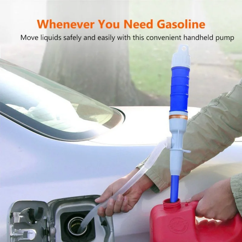 Ручной насос батарея работает жидкости передачи воды газа инструменты бензин топлива портативный автомобильный Сифон шланг Открытый Авто