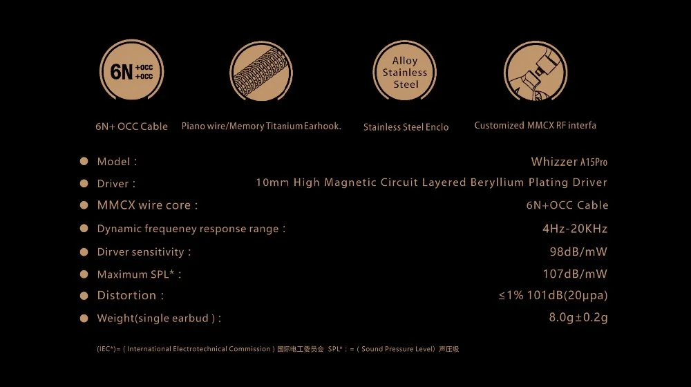 A15 Pro HiFi Bass Hi res наушники Металлические в ухо гарнитуры динамические Hi-res Наушники с разъемом MMCX 3,5 мм спортивные бас наушники