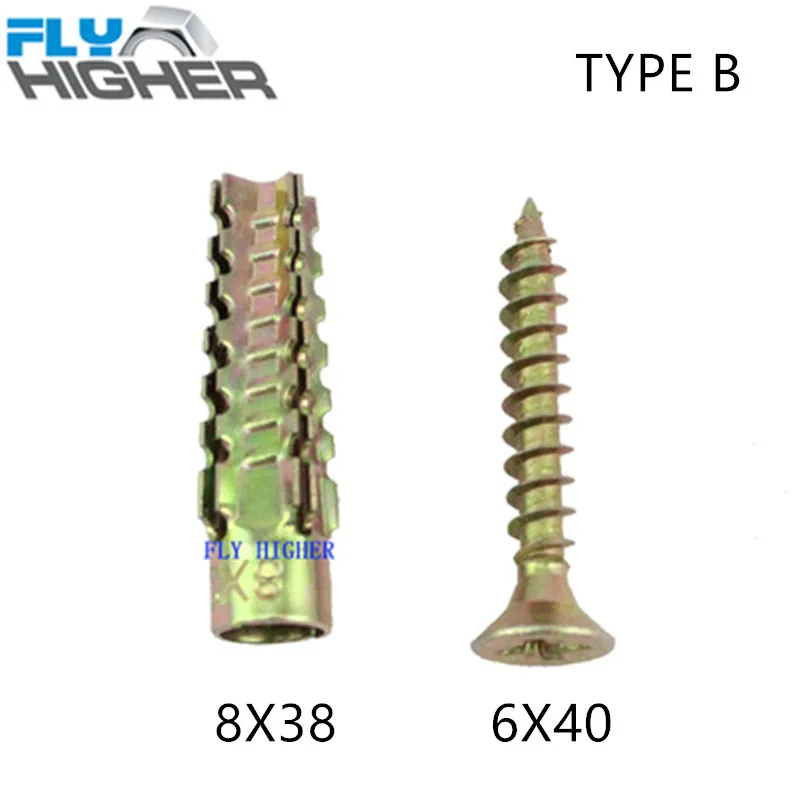 8X38 газовое анкер по бетону с 6x40 шуруп для гипсокартона 50 компл./упак