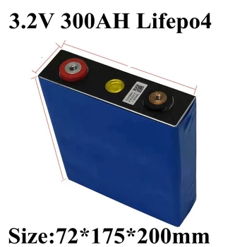 

2pcs 3.2V 300Ah High Capacity LiFePo4 Lithium Battery for Electric Vehicle Solar Energy Inverter Storage Motorhome RV Boat