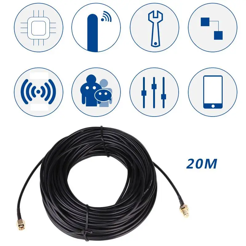 MVpower 20M Wifi Wireless Antenna Extension Extended Cable Lead Wire