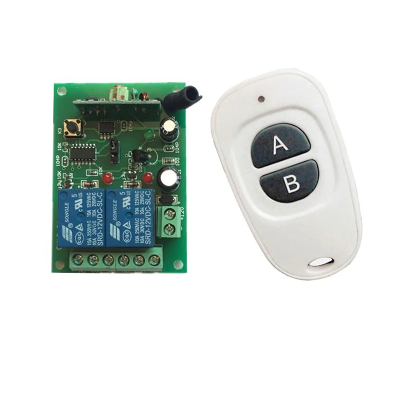 DC12V 2CH RF беспроводной мини переключатель релейный приемник пульты дистанционного