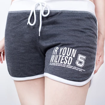 

VIIANLES Sportswear Shorts Elastic New 2020 Women Shorts Cotton Fitness Gym Summer Black Print Casual Sporting Shorts Dropship