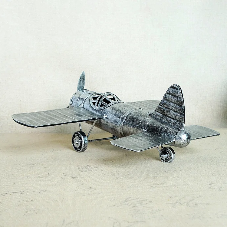 World War II Special offer Retro style Crafts ornaments Iron metal airplane model Gift desk decoration vintage home decor