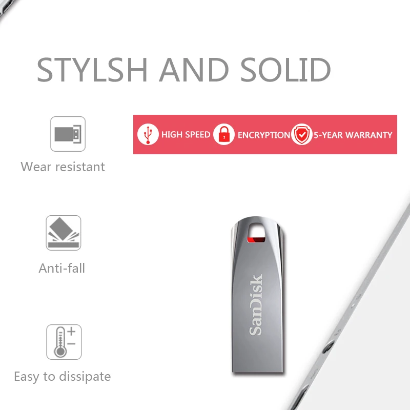100% Оригинальный SanDisk CZ71 32 Гб USB флеш накопитель 64 ГБ Флешка 2 0 карта памяти 16