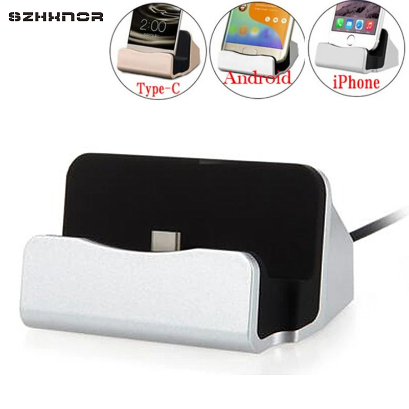 

For Xiaomi Redmi note 7 pro mi 9 Phone Micro Type-C Dock Charger Docking Station Charging for iphone Samsung LG Huawei Honor 10