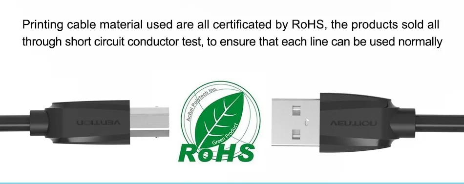 Vention USB кабель USB для принтера type B папа-папа USB 2,0 кабель для Canon Epson hp ZJiang принтер этикеток DAC USB принтер