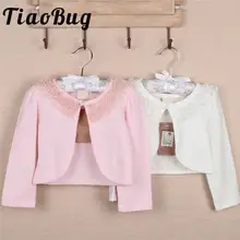 Детская весенняя куртка принцессы; кардиган; шаль; накидка; жилет; Болеро; короткий кардиган для девочек; одежда для подружек невесты и вечерние