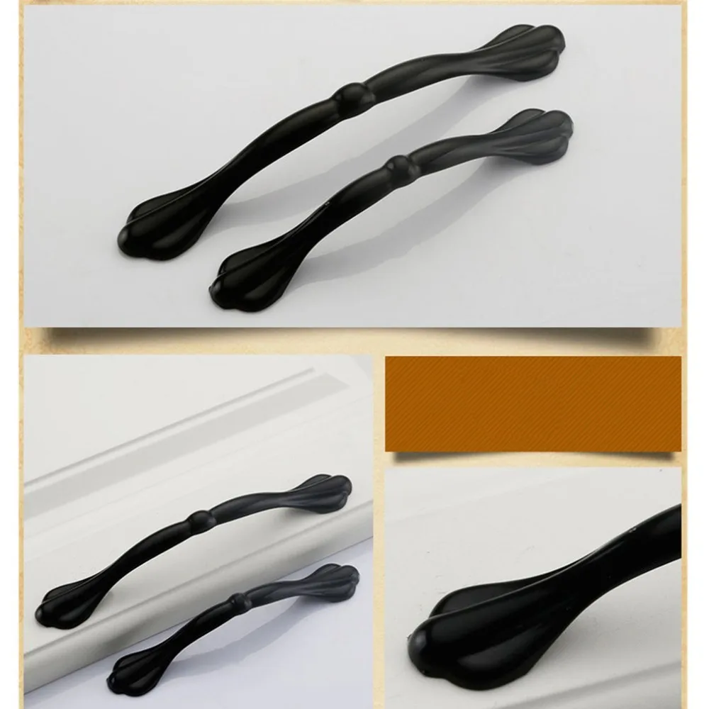 Ручка ящика черные дверные ручки шкаф с выдвижными ящиками кухонные ручки для бронзовые ручки для мебели аксессуары