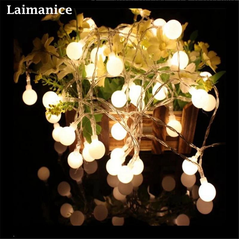 

USB 2M/10M 20LED/60 LED Ball String Lights Lighting for Christmas Patio Home Garden Lawn Weeding Party Events Lamp Decoration