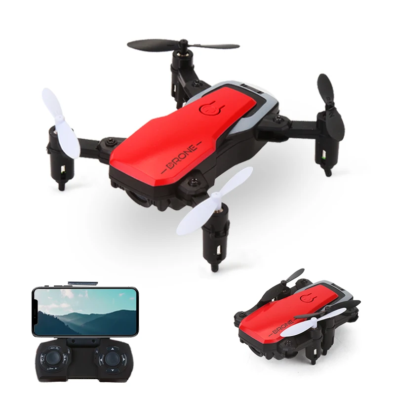 

Mini Drone Wide Angle Camera Helicopter Wifi RC Dron Altitude Hold Headless Mode Foldable Quadcopter with LED Quadrocopter