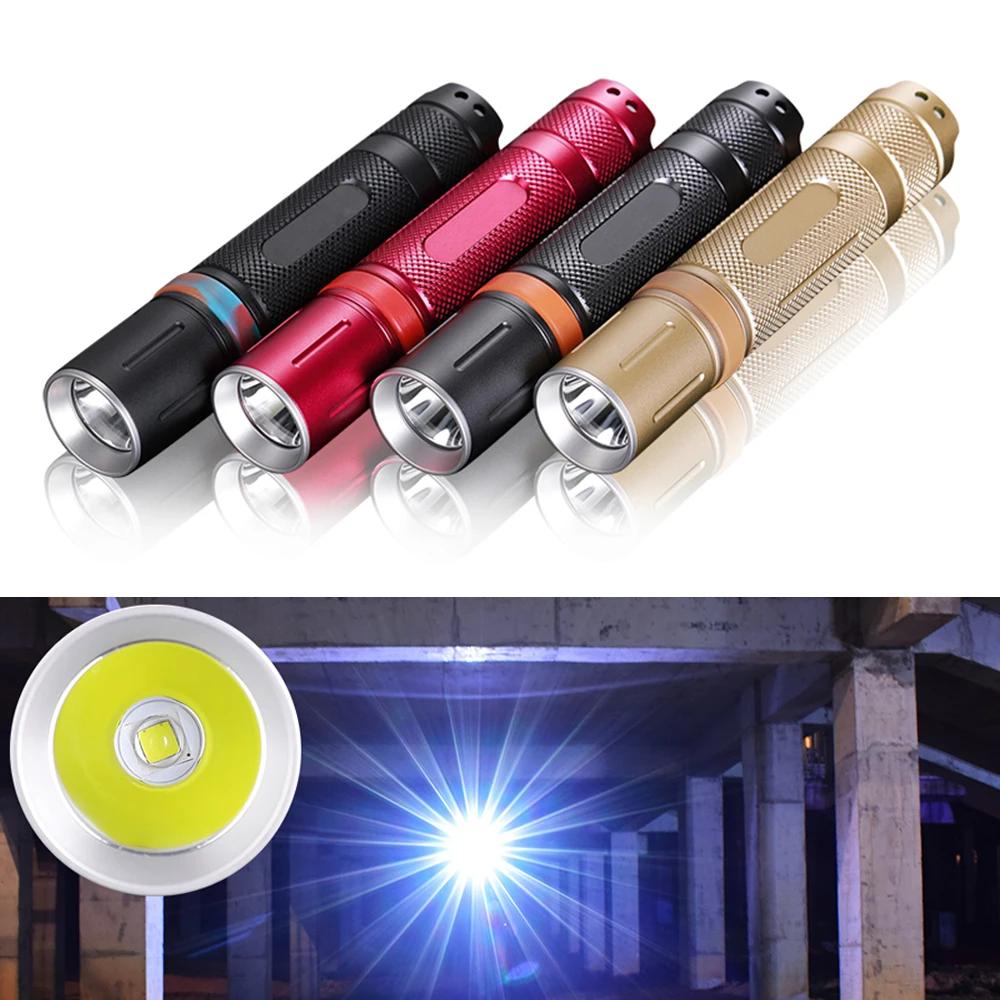 

S2 960Lumens 10W 3 Modes XML2 U2 LED Mini Flashlight Glare Rechargeable Waterproof IP68 Underwater for Hunting Hiking Fishing