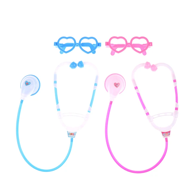 1 Set Children's DIY Science Popularization Stethoscope With Glass Toy Play House Simulation Stethoscopes Be A Doctor Toys 1