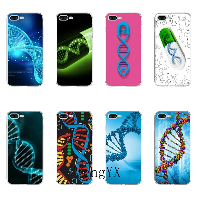 

art DNA Science Illustration Slim silicone Soft phone case For iPhone X 8 8plus 7 7plus 6 6s plus 5 5s 5c SE 4 4s